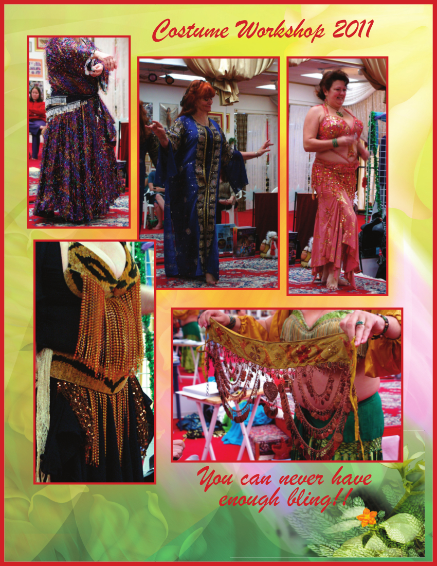 collage of photos taken during the costume workshop